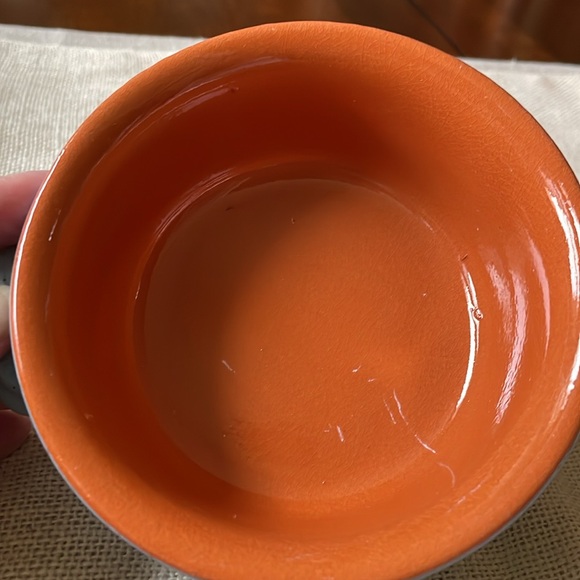 De Silva Italy terra-cotta blue glazed bowl 5” - Picture 3 of 8